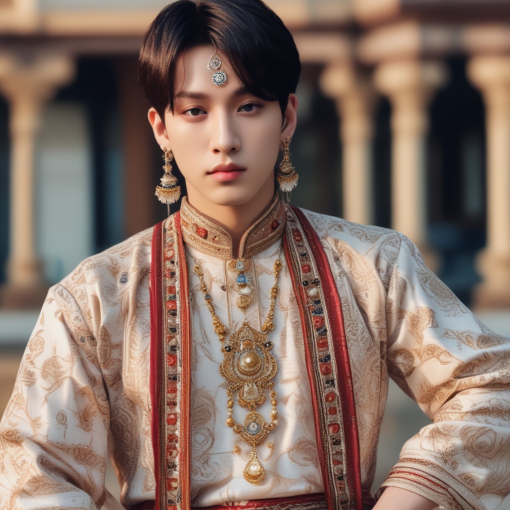 Jeon Jungkook in Indian outfit